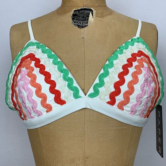 Paper London Zig Zag Bikini Large in Ivory - Picture 3 of 8